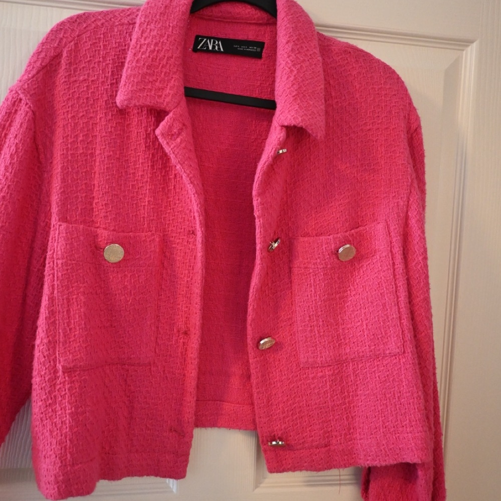 Zara Vibrant Pink Women's Blazer - Picture 7 of 9